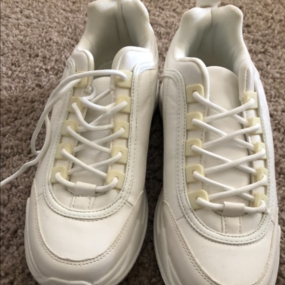 White Chunky Sneakers - Picture 2 of 4